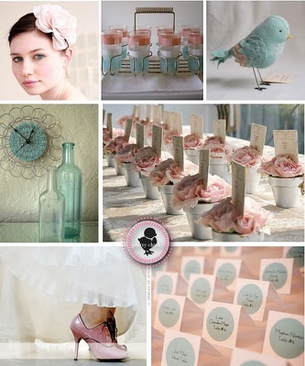 blush and green wedding colors