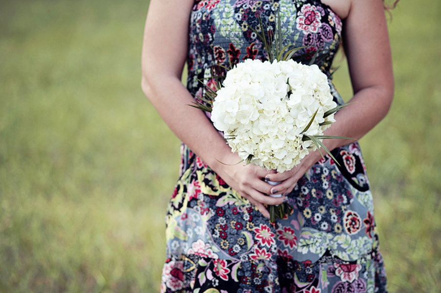hydrangea bridesmaid bouquet